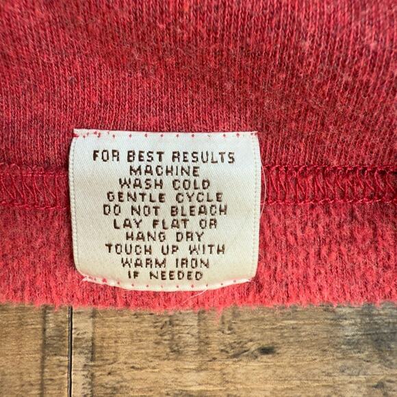 PETER MILLAR RED ZIP UP FLEECE SWEATER FOX PATCH SIZE MEDIUM - Picture 8 of 8